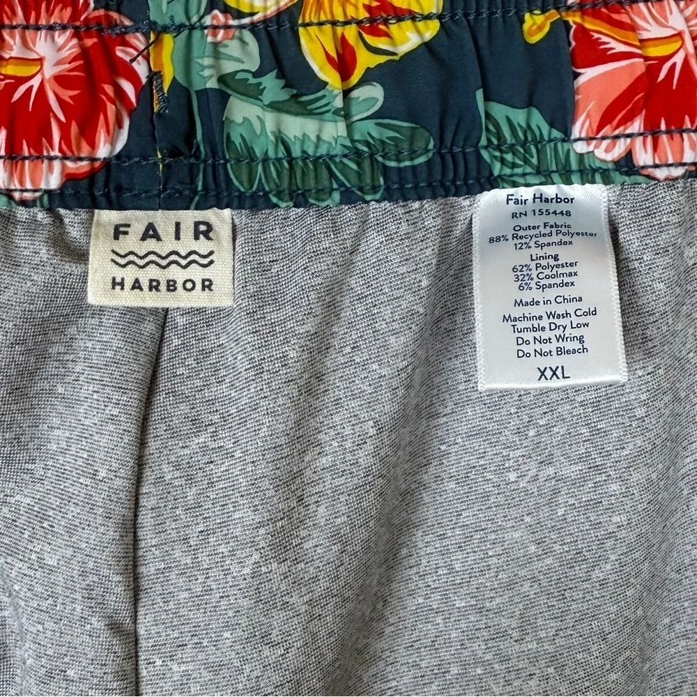Fair Harbor Anchor Swim Trunks | Men’s XXL | Yellow Tropics